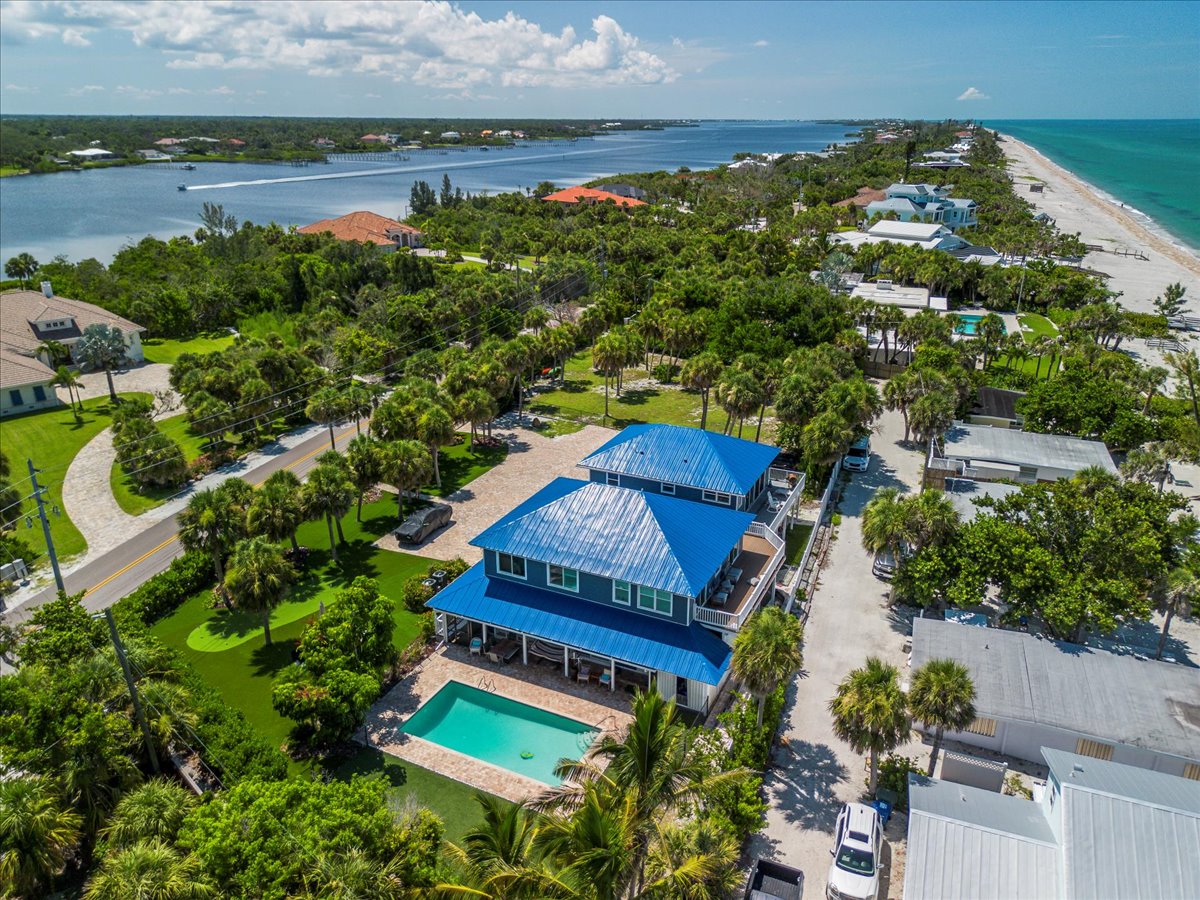 Private pool and tropical grounds at Blue Iguana Estate